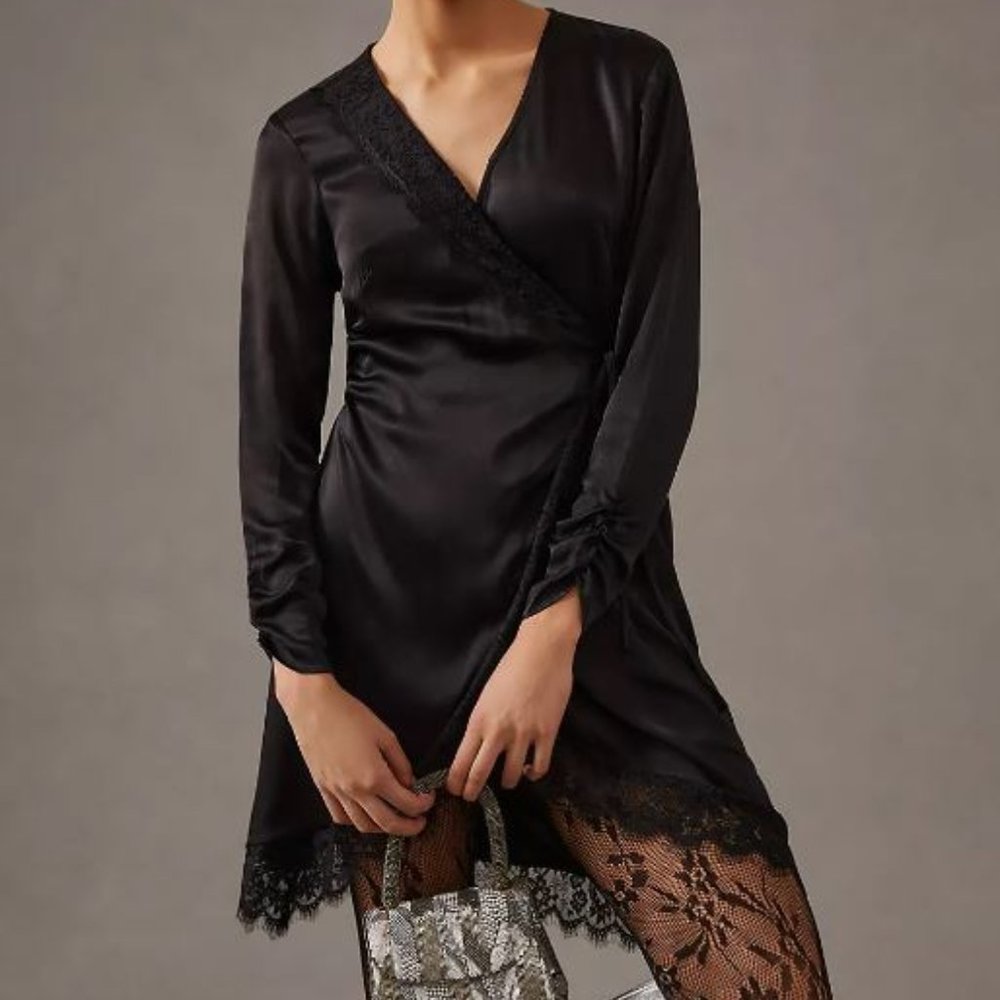 Black wrap dress